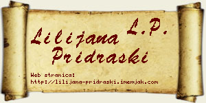 Lilijana Pridraški vizit kartica